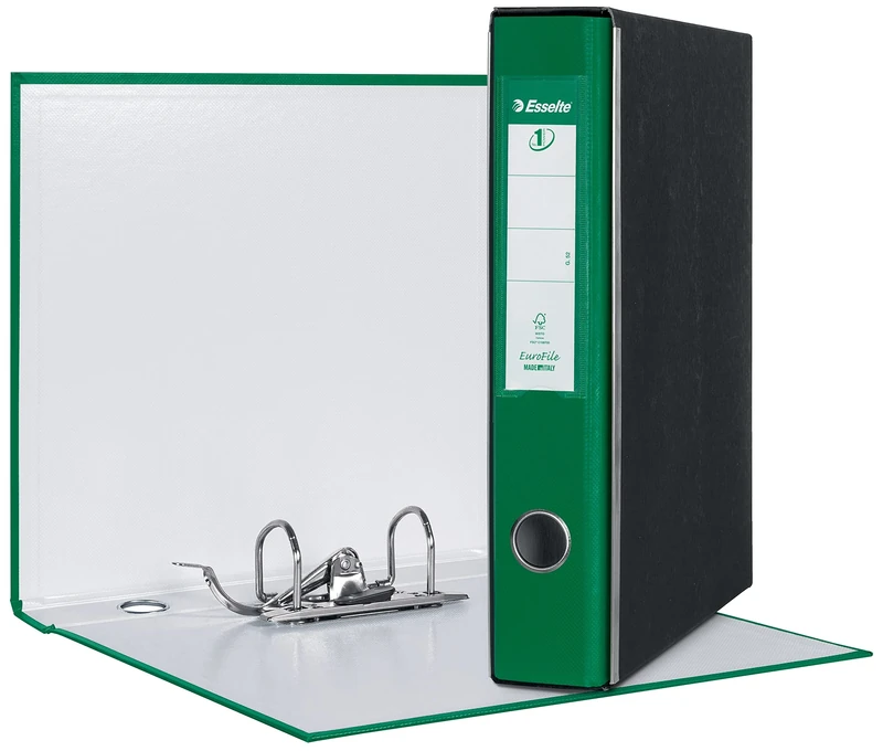 Esselte Eurofile Binder with Lever Mechanism and case Dorso 5 cm Green