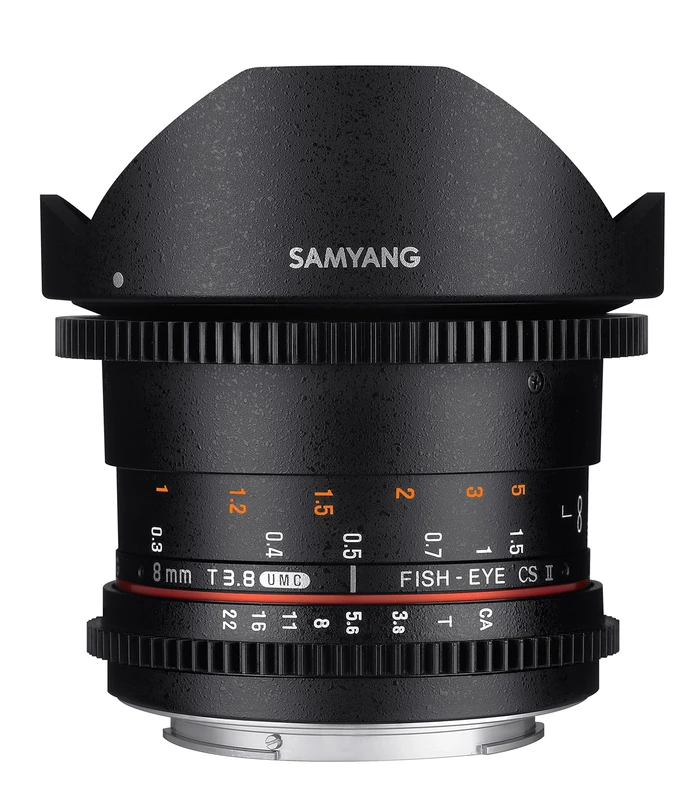 Samyang 8 mm T3.8 VDSLR II Manual Focus Video Lens for Nikon DSLR Camera