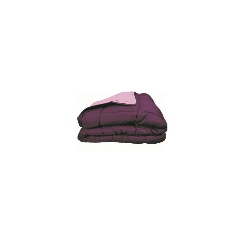 Poyet Motte Calgary Polyester Duvet, Plum/Violet, polyester, Prune/Parme, 260x240x1 cm