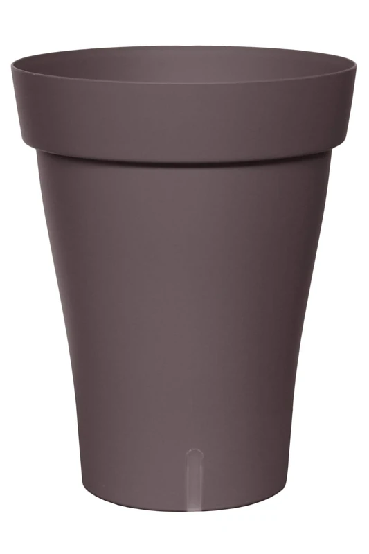 Poetic Round Self-Watering Planter, 44 cm Diameter, Taupe