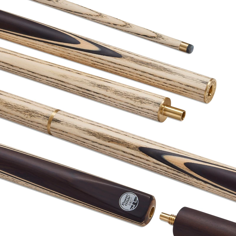 POWERGLIDE VINCI Ash 3/4 Jointed Snooker Pool or Billiard Cue Stick - North American Ash Shaft - Hand Spliced Rosewood Butt - 19 oz - Full Size 57" - 9.5mm Tip