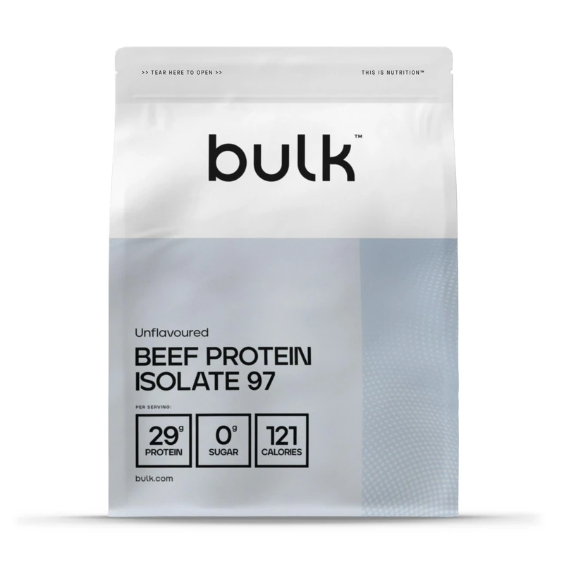 Bulk Beef Protein Isolate 97, Protein Shake, Unflavoured, 2.5 kg, 83 Servings, Packaging May Vary