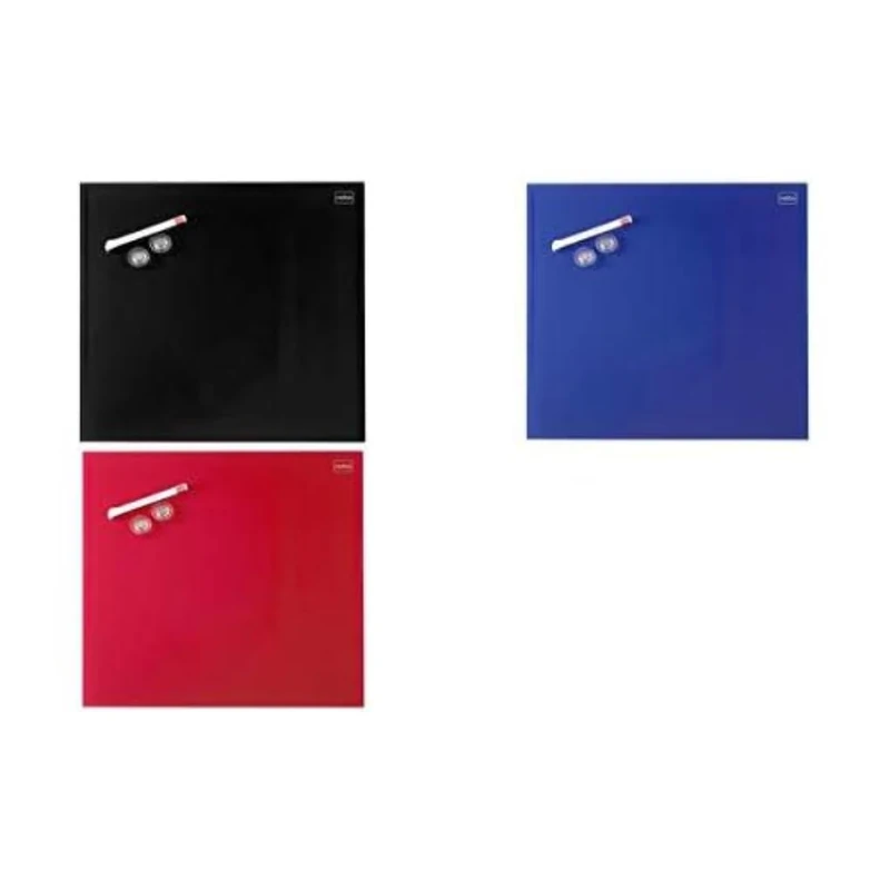 Nobo Blue Magnetic Glass Whiteboard - 450 x 450 mm Square Tile