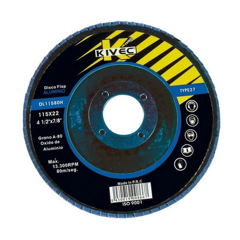 kivec dl11560inox – Flap Disc for Stainless Steel Diameter 115 mm Grain 60. Pack of 20 You - Image 1