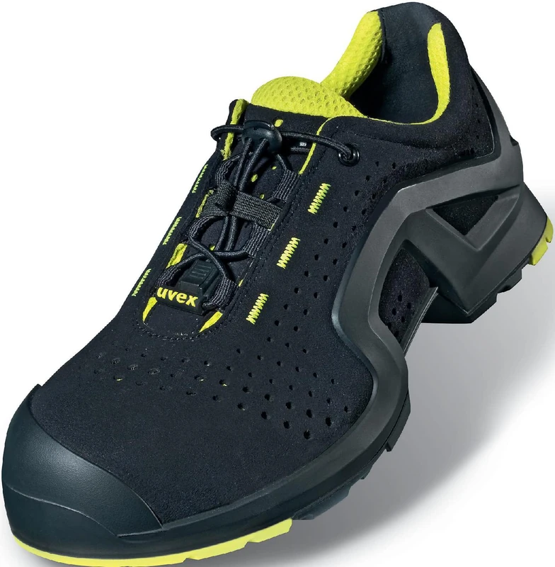Uvex 1 x-tended Support S1 P SRC Safety Shoes - Black/Lime