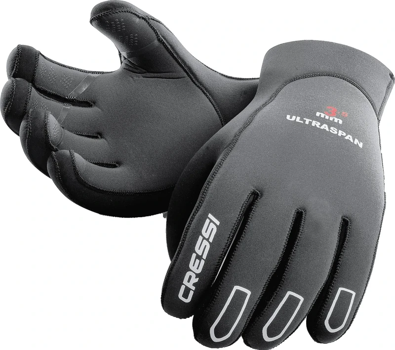 Cressi Ultraspan 5 mm Neoprene Gloves - Black, Small