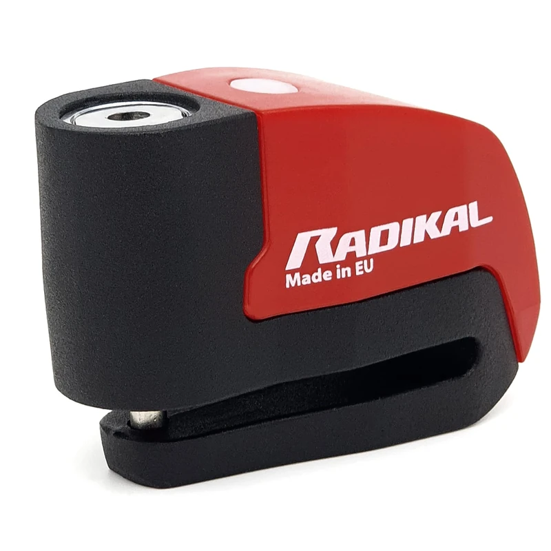 RADIKAL RK6 Disc Lock Alarm, Hi-End 120db Alarm, ON/Off Button, Warning LED, Waterproof, Lithium Battery, Universal Anti Theft Wheel Brake Lock for Motorcycle, Scooter, Bike, Electric Scooter - Image 1