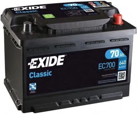 Exide Classic 70 AH 640 A (is) EC700