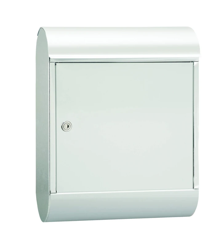 Renz Topaz 842 842000DE MEFA Letterbox Glossy White Mailbox with Security Lock Size 430 x 340 x 150 mm