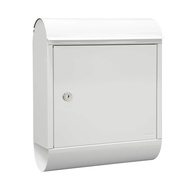 Renz Topaz 844 844010DE MEFA Letterbox with Newspaper Holder White with Security Lock 430 x 340 x 150 mm