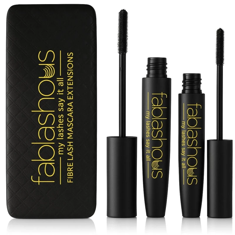Fablashous 2-Piece 3D Thickening and Lengthening Black Natural Green Tea Fibre Lash Mascara Set1 Units