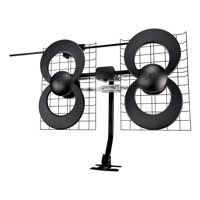 Antennas Direct ClearStream 4V TV Antenna, 70+ Mile Range, UHF/Vhf, Multi-Directional, Indoor, Attic, Outdoor, Mast W/Pivoting Base/Hardware/Adjustable Clamp/Sealing Pads, 4K Ready, Black – C4-V-CJM