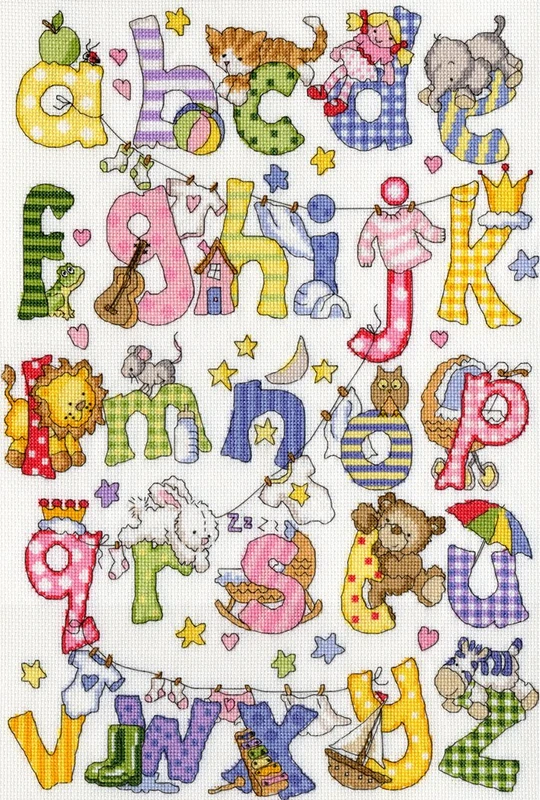 Bothy Threads Cross Stitch Kit - My First Alphabet - Image 1