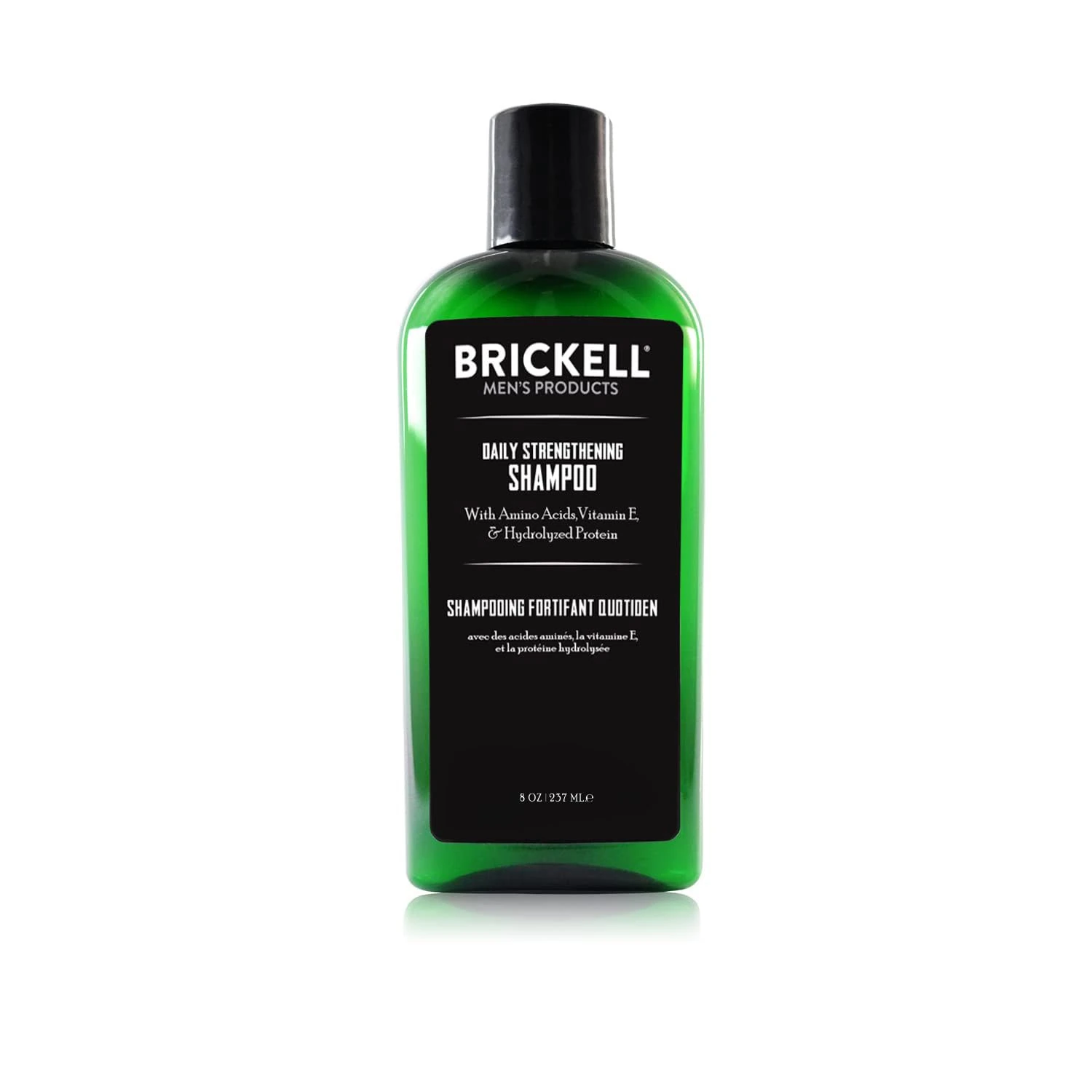 Brickell Men's Daily Strengthening Shampoo for Men, Natural and Organic Featuring Mint and Tea Tree Oil To Soothe Dry and Itchy Scalp, Sulfate Free and Paraben Free, 236 ml, Scented