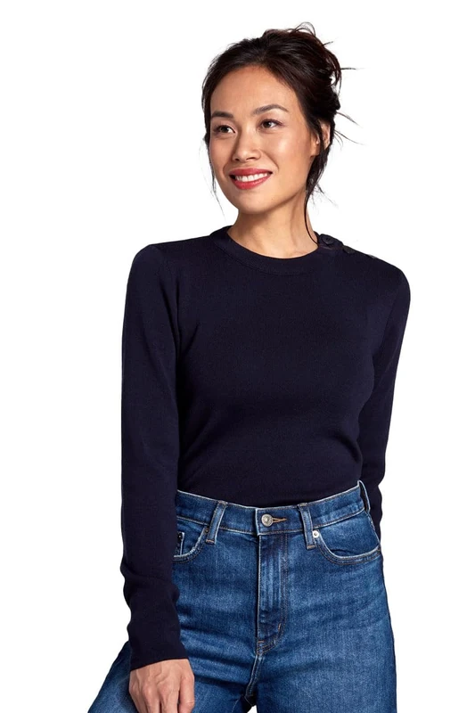 Armor Lux Briac Marin Striped Sweater - Merino Wool, Rich Navy, 16