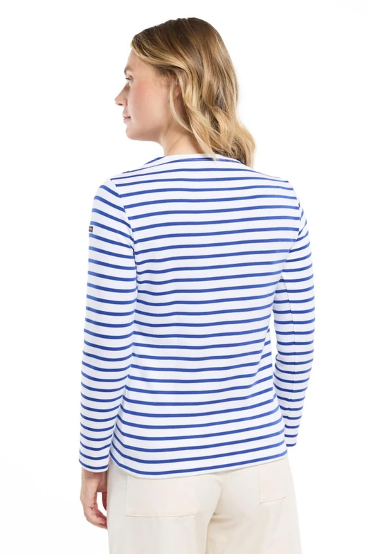 Armor Lux 04277,Women's Striped Long Sleeve T-Shirt ,White (Dw5 White / Star),Size 1