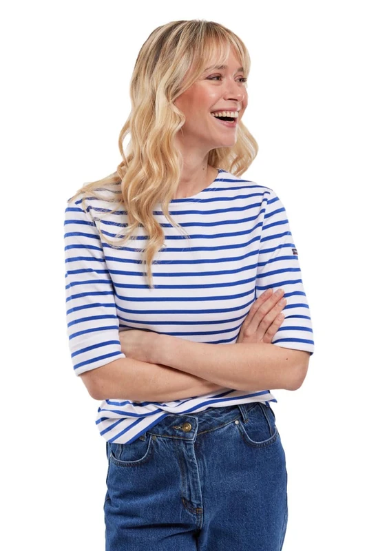 Armor Lux Women's T-Shirt, Blanc (Dw5 Blanc/Etoile Dw5), 42 EU, 14 UK, Manufacture Size: 3