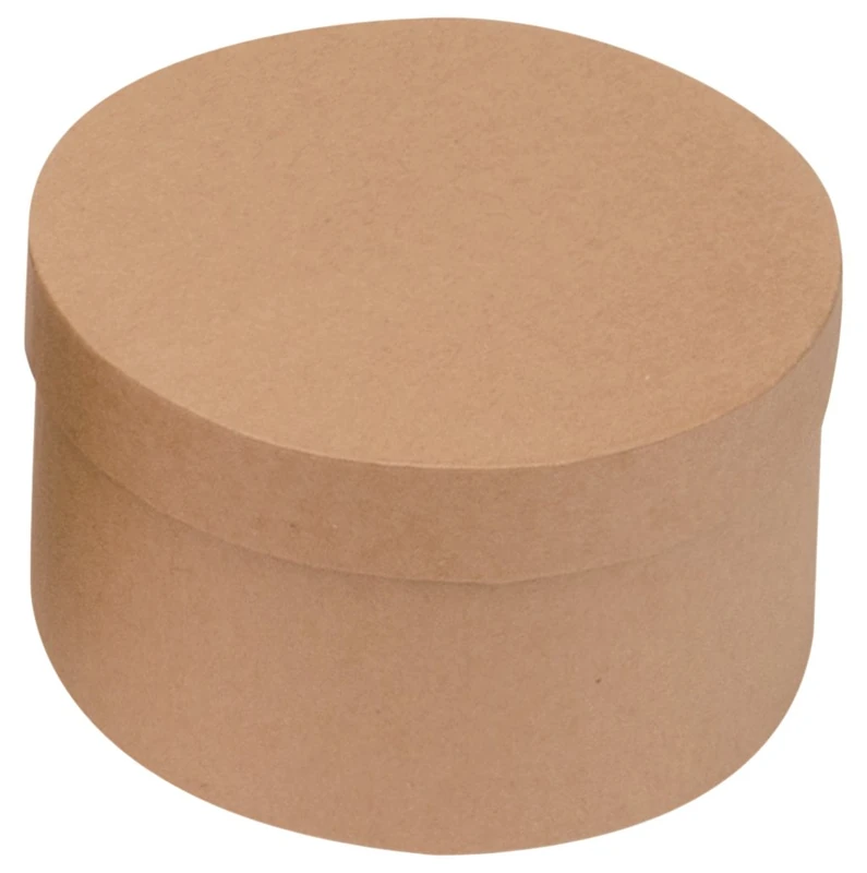 Glorex Paper Canister, Set of 12 Natural Coloured Book-Binder Cardboard, 15 x 15 x 9 cm - Image 1