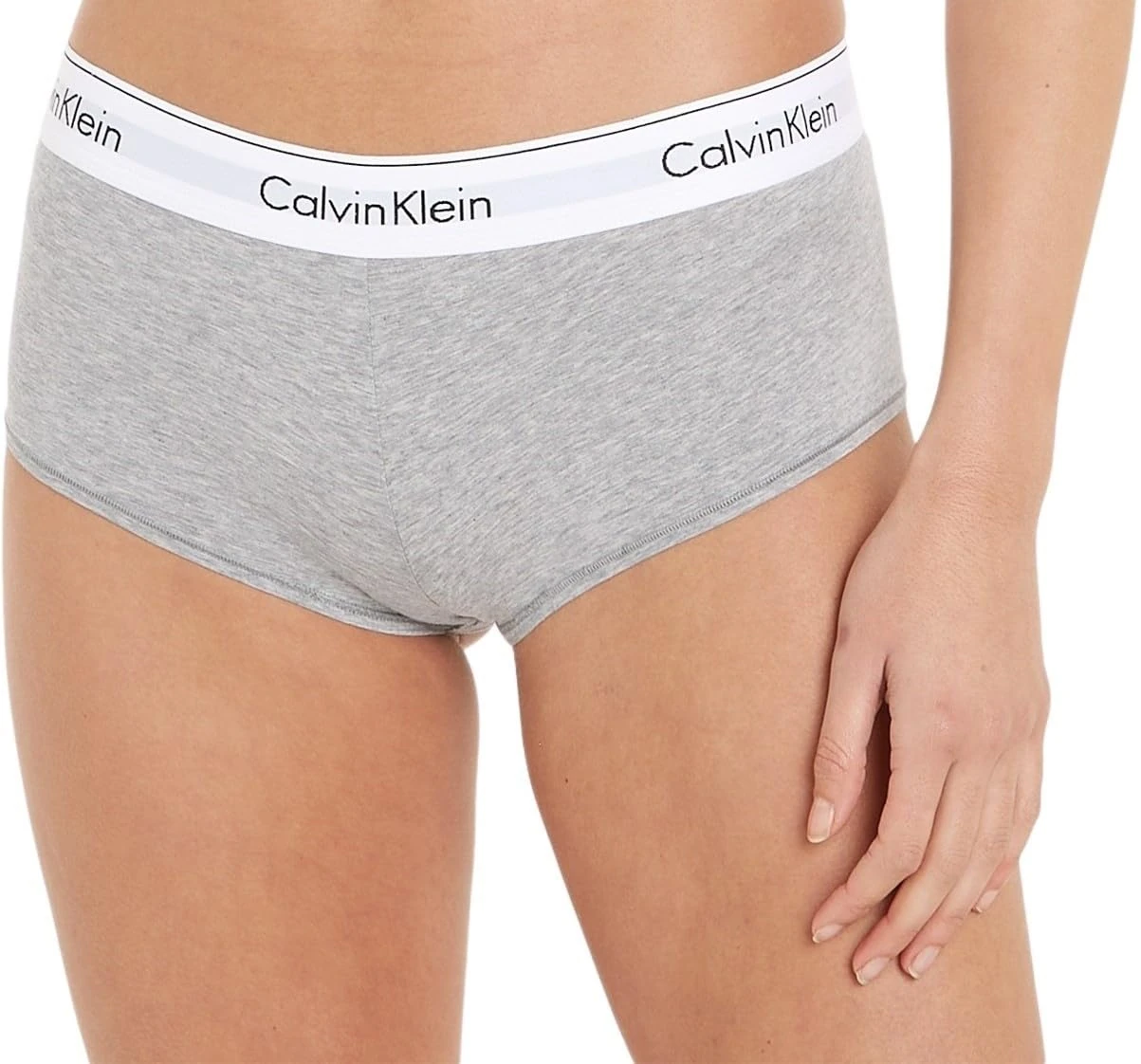 Calvin Klein Women's Boy Short, Grey, L
