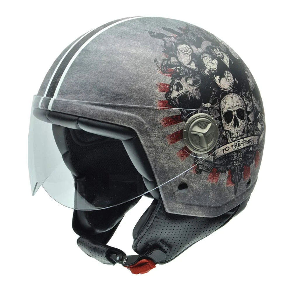 NZI Zeta Motorcycle Helmet, Multicoloured Finish Popeye Decoration, 54