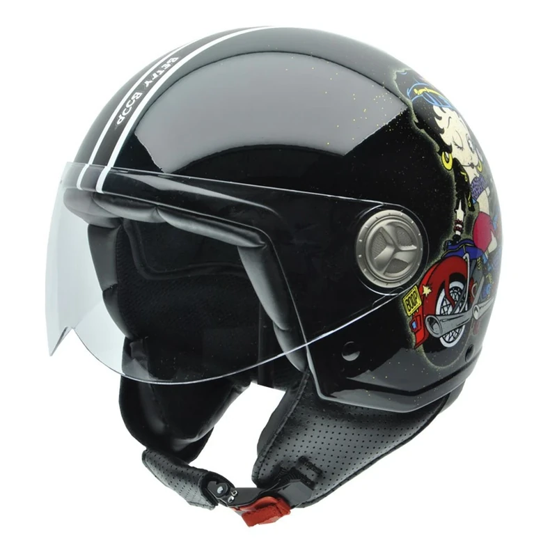 NZI Zeta Motorcycle Helmet, Motoglitter by Betty Boop Decoration, 55-56
