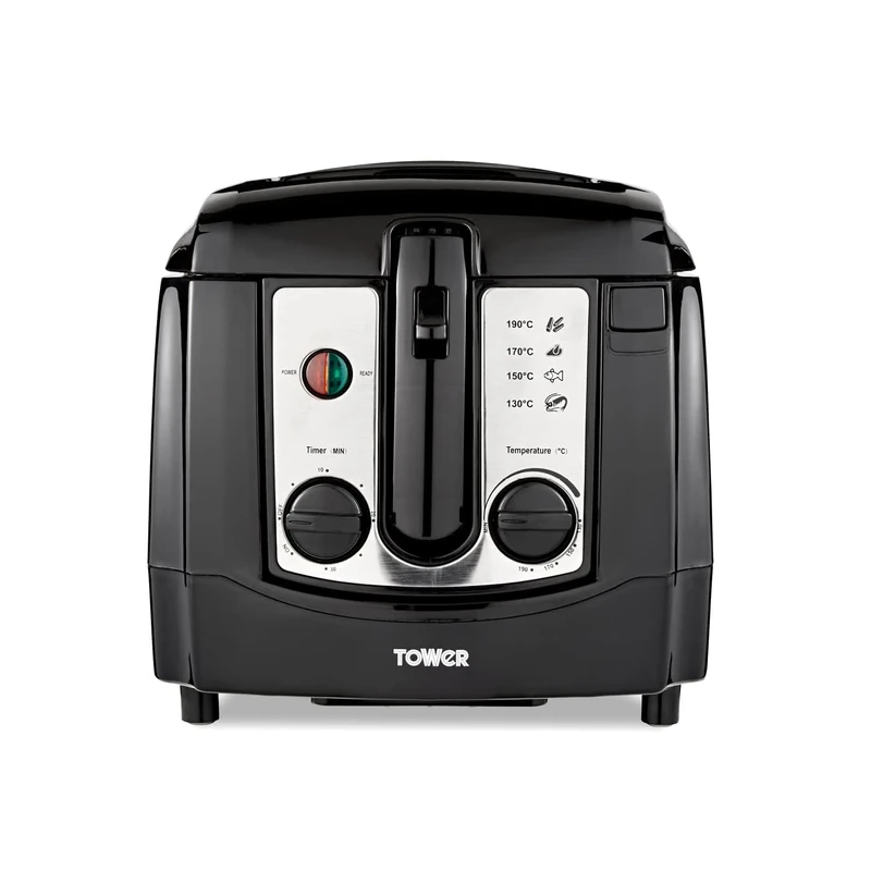 Tower T17002 Deep Fat Fryer with Adjustable Thermostat, 3L, 2300W, Black