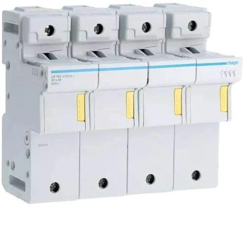 Hager – portafusible 22 x 58 100 A 3 Poles + Neutral