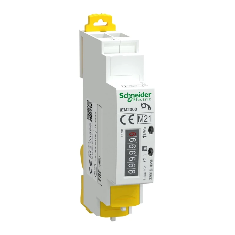 Schneider Electric Acti 9, A9MEM2000, Modular Single Phase Power Meter, 40A, 230V, iEM2000