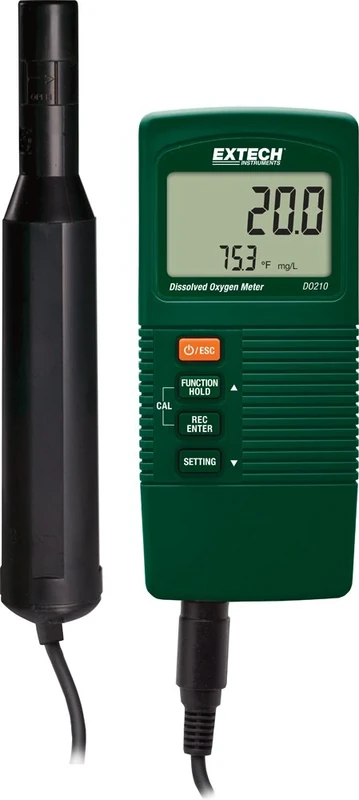 Extech Instruments DO210 Compact Dissolved Oxygen Meter, Green/Black