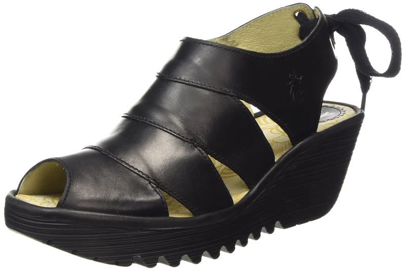 Fly London Yown, Women's Sandals, Black, 9 UK (42 EU)