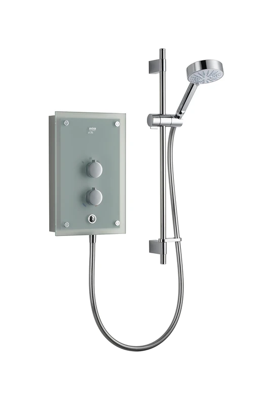 Mira Showers 1.1634.011 Azora 9.8 Kw Thermostatic Electric Shower - Frosted Glass/Chrome