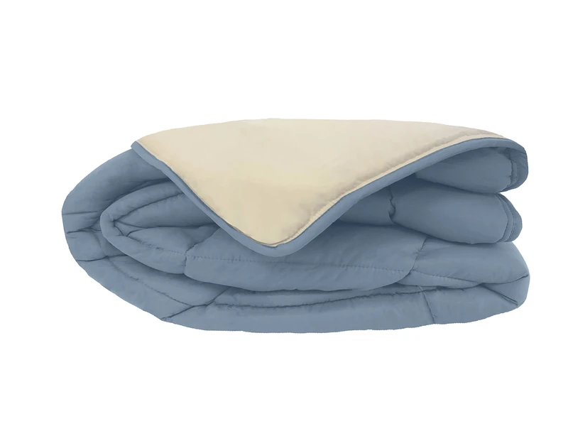 Poyet Motte Calgary Quilt Polyester Oil/Putty, polyester, Pétrole/Mastic, 260x240x1 cm
