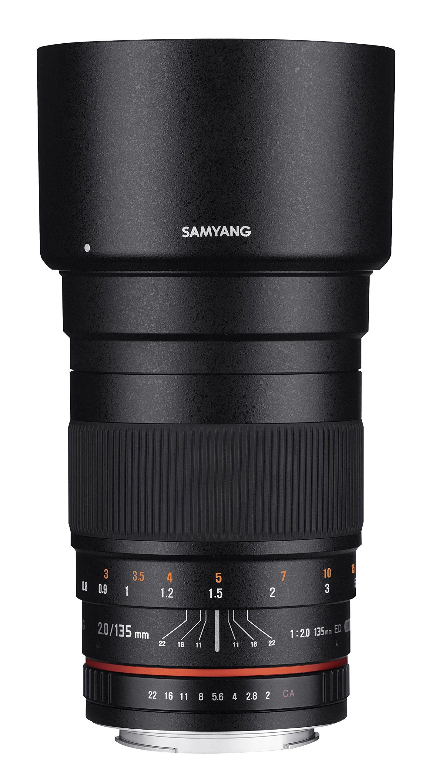Samyang SY135M-C 135mm f/2.0 ED UMC Telephoto Lens for Canon EF Digital SLR Cameras, Black