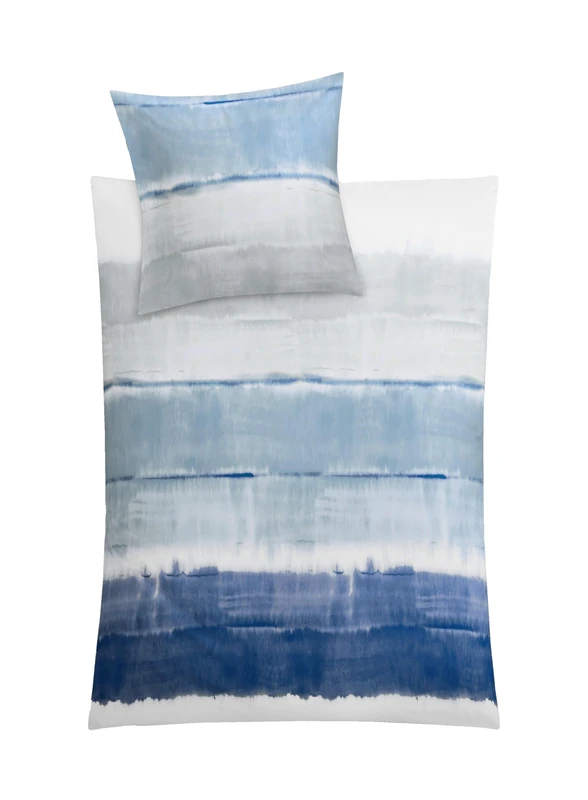 Kleine Wolke Small cloud bedding set Long Beach, pigeon blue, 155 x 220 cm