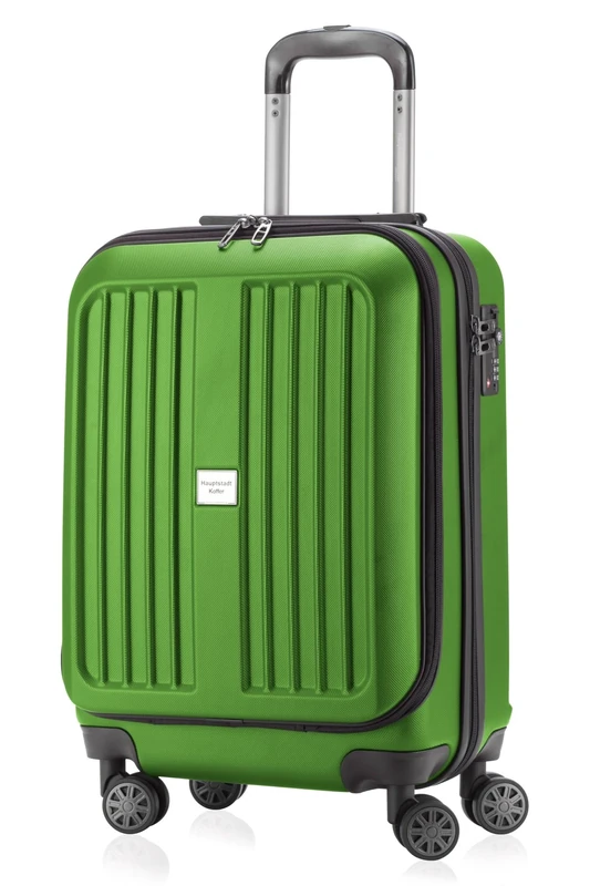 HAUPTSTADTKOFFER® "Xberg" - Set or Single Hard-Side Luggage in Different Sizes and Colors (42l, 90l and 126l) - Matt - TSA Lock (No Key) (Set, Apple Green)
