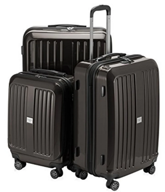 HAUPTSTADTKOFFER - X-Berg - Set of 3 Hardside Luggages Suitcase Spinner Trolley (S, M & L), TSA, 258 Liter, Graphite Glossy