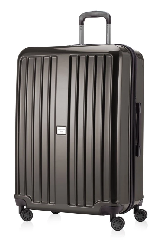 HAUPTSTADTKOFFER - X-Berg - Luggage Suitcase Hardside Spinner Trolley 4 Wheel Expandable TSA, 75 cm, 126 Liter, Graphite glossy