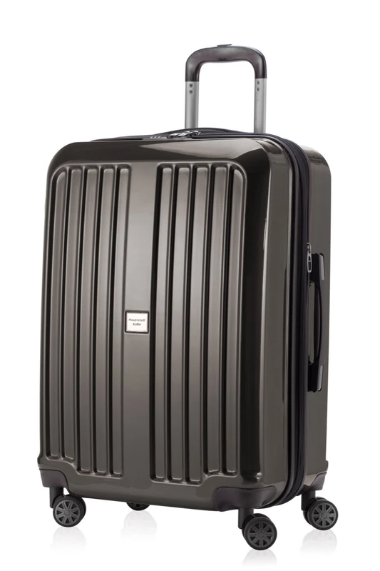 HAUPTSTADTKOFFER - X-Berg - Luggage Suitcase Hardside Spinner Trolley 4 Wheel Expandable TSA, 65 cm, 90 Liter, Graphite glossy