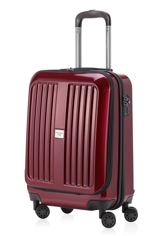 Hauptstadtkoffer - X-Berg - Hand Luggage On-Board Suitcase Cabin Bag Hardside Spinner Trolley 4 Wheel, TSA, 55 cm, 42 Liter, Burgundy