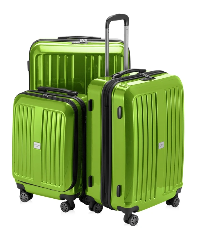 HAUPTSTADTKOFFER - X-Berg - Set of 3 Hard-Side Luggages Trolley Hardside Suitcase Expandable, TSA, (S, M & L), 258 Liter, Applegreen