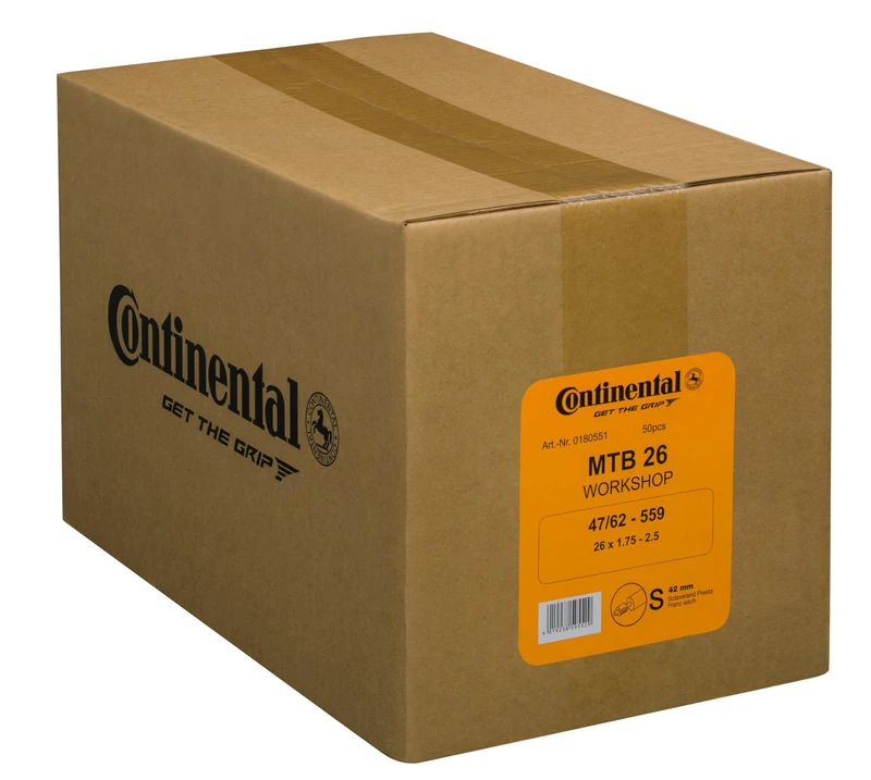 Continental Unisex – Adult Inner Tube 1032692000 Bicycle Tube, Black, 26 Inches