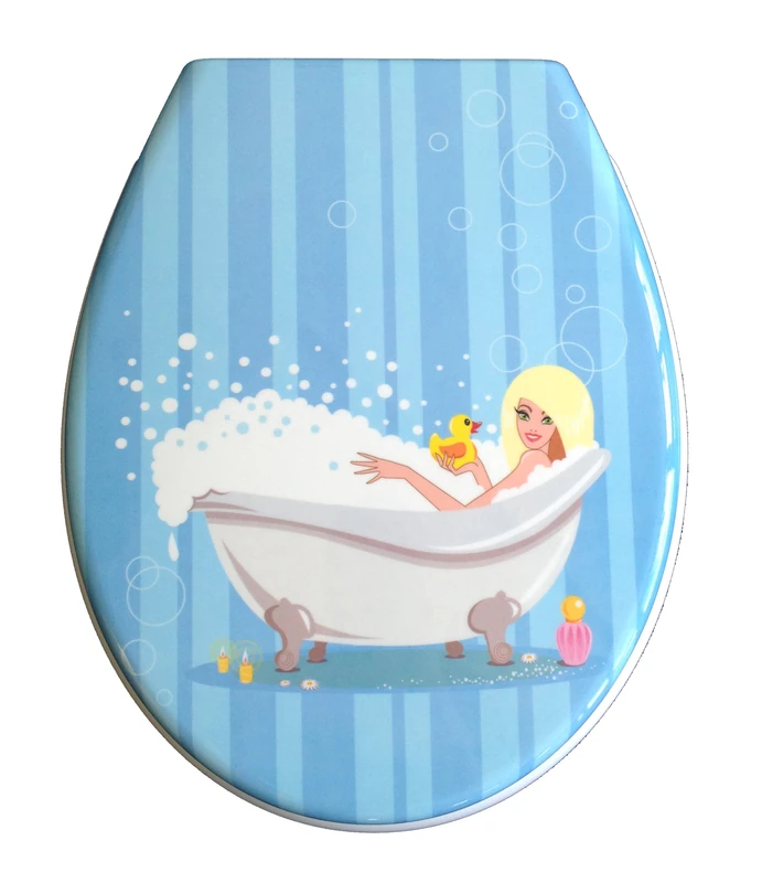 ADOB thermoset Toilet seat Bath with Slow-Close Mechanism, Removable for Cleaning, 59882
