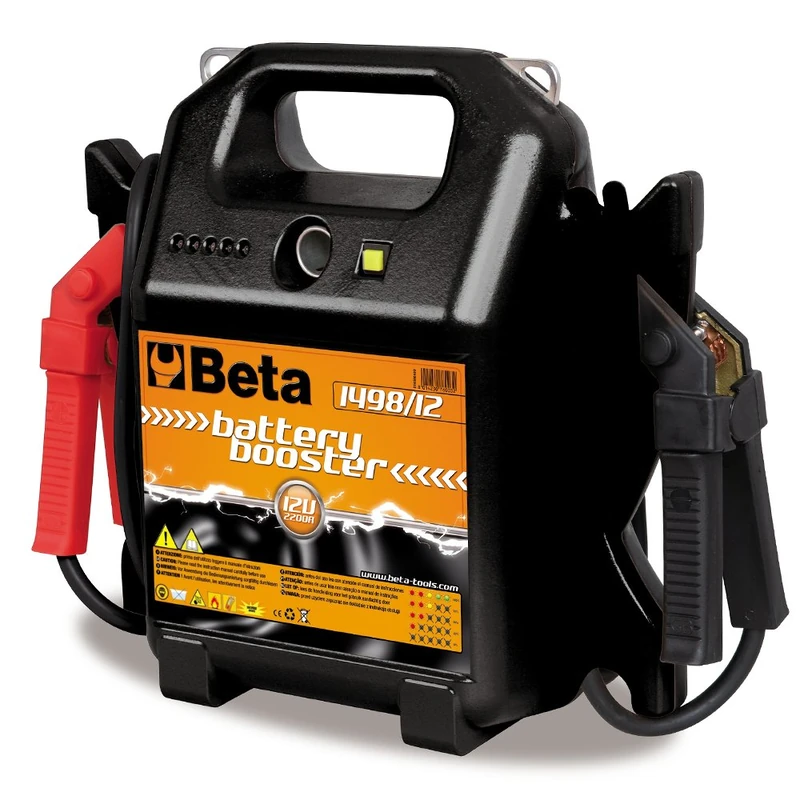 BETA Tools 1498/12 12 V Portable Car Starter - Black/Orange