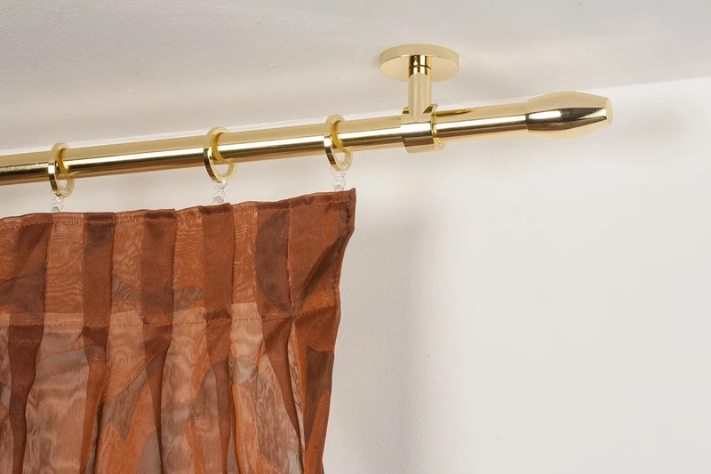 InCasa Curtain Pole: Ø 20 mm, Length 280 cm, Polished Brass