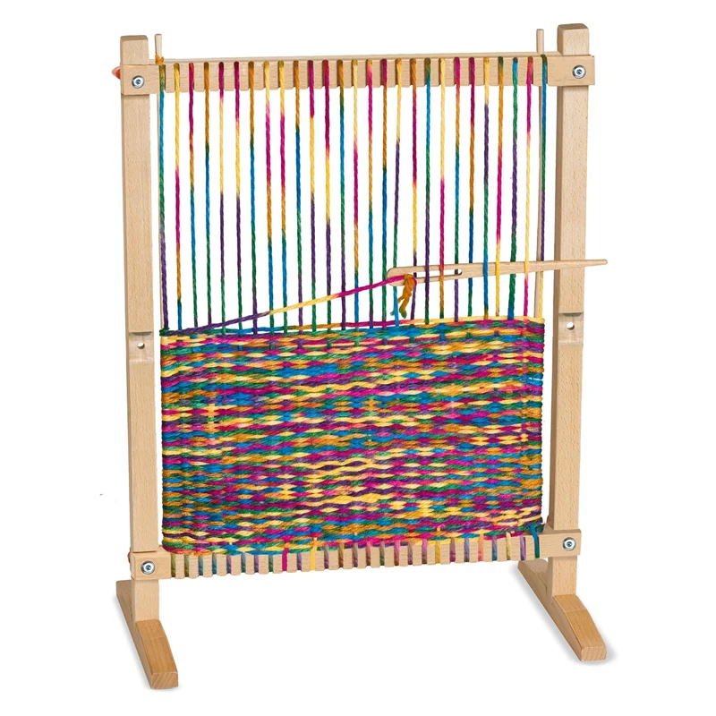 Melissa & Doug Wooden Multi-Craft Weaving Loom: Extra-Large Frame (57.8cm x 41.9cm)