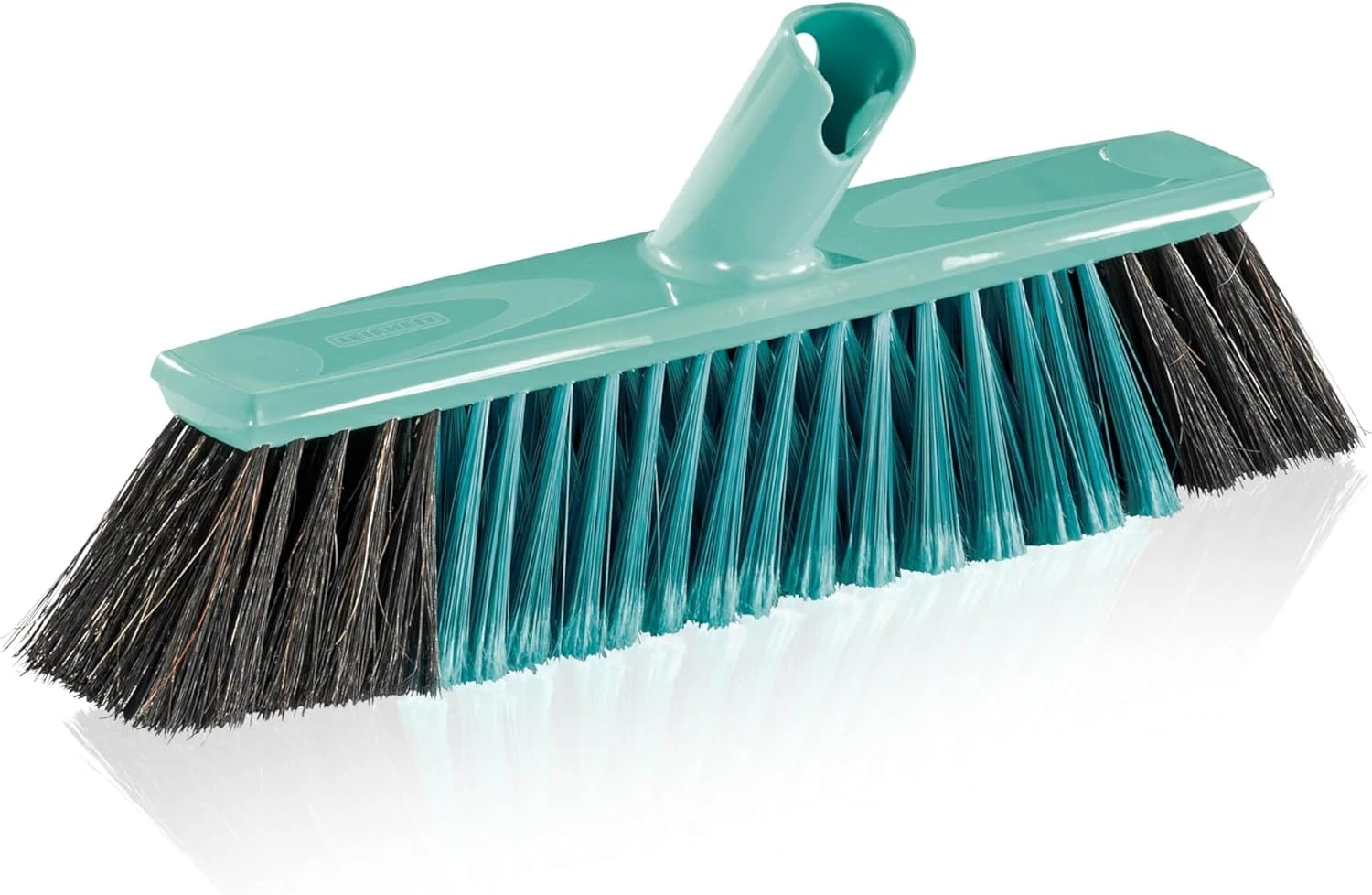 Leifheit All-Round brush Clean Xtra 40 cm, Innovative X Cross-Over-Bristles Brush, Connects to Leifheit Click System Handles, Broom Head Only