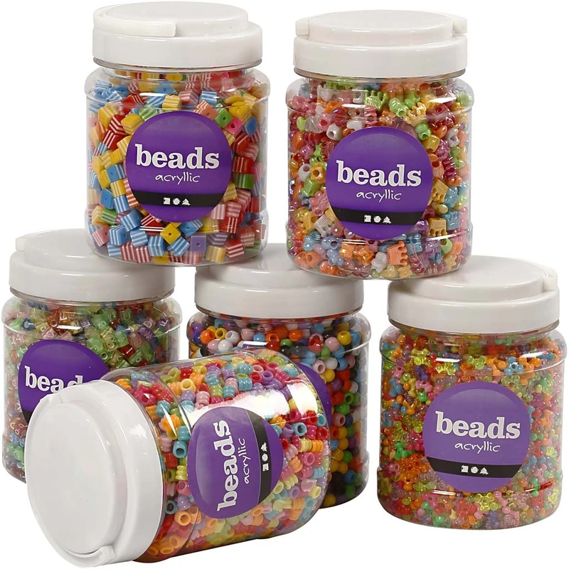 Bead Mix, size 7-10 mm, 6x700ml