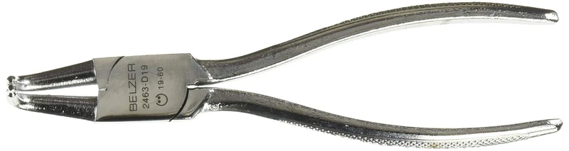 Bahco 2463 D19 Internal Circlip Pliers with 90 Degree Offset Jaws, Silver, 170 mm