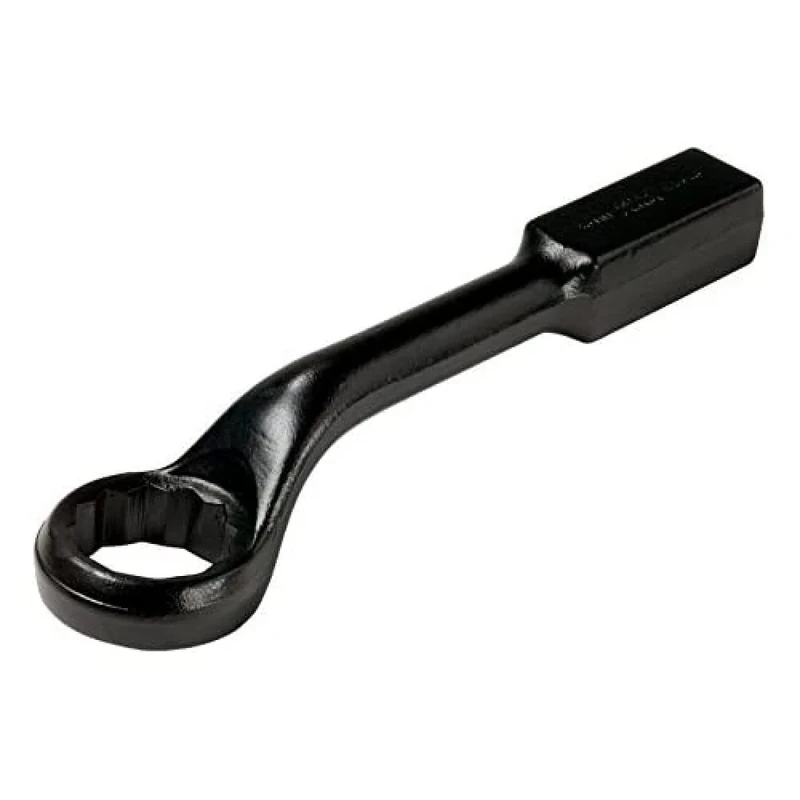 Bahco 315Z-1.1/8 1.1/8 Zoll Ring End Slogging Wrench Double Hex with 45 Degree Offset Head, Black
