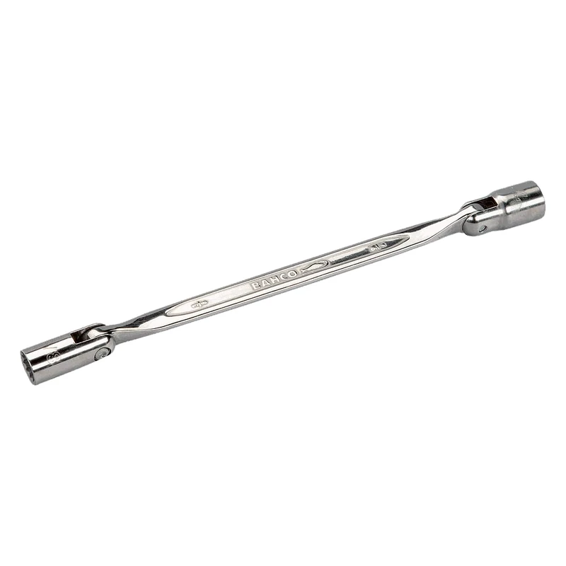 Bahco 4040Z-5/8-3/4 Double Hex Double-Ended Flex-Head Wrench, Silver, 5/8 x 3/4-Inch